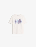 Tricou Bershka Alb cu imprimeu