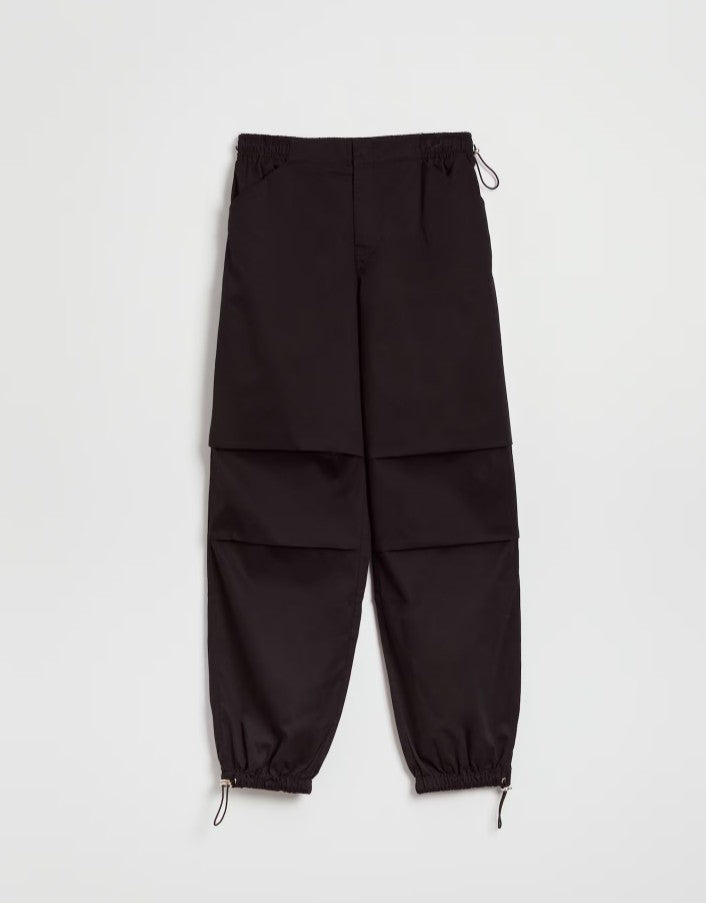 Pantaloni balon din bumbac, negri