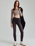 Blugi skinny cu talie medie