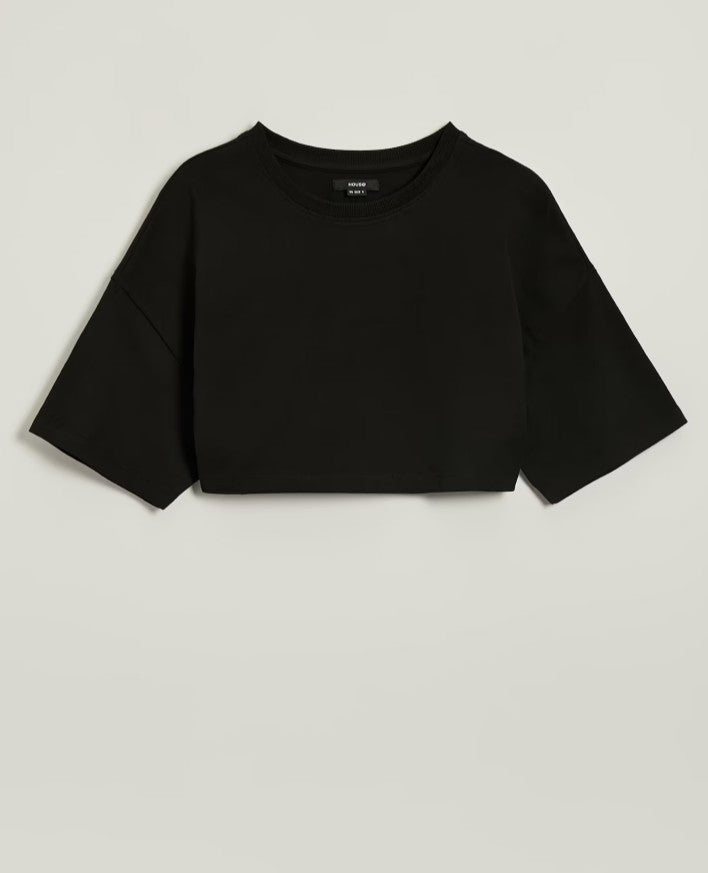 Tricou negru cu mânecă scurtă House